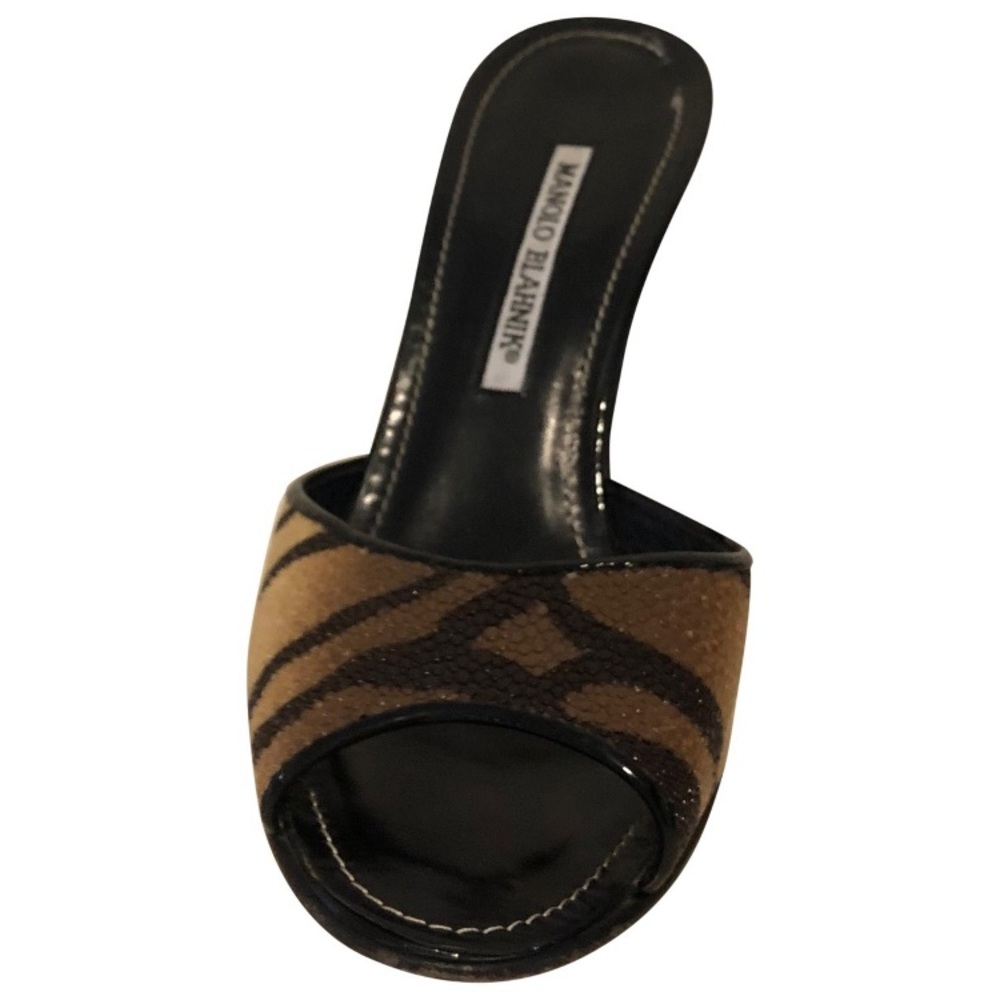 Manolo Blahnik BLACK SANDALS HEELS